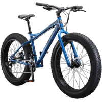Fat Tire Mountain Bike 26x4-Inch Big Fat Wheels 16-Speed Trigger Shifters Adult Aluminum Mountain Frame Blue Freight free
