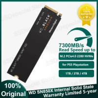 WD_BLACK Western Digital SN850X SSD M.2 NVMe PCIe 4.0 Read Up to 7300MB/s 2280 SSD for PS5 Playstation 5 Laptop Gaming Computer
