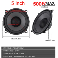 1PC 4 / 5 / 6.5 Inch 2-Way Car HiFi Coaxial Speaker Vehicle Door Auto Audio Music Stereo Subwoofer Full Range Frequency Speakers