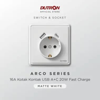 DUTRON ARCO Series White Saklar / Cetekan Rumah / Saklar Hotel / Stop Kontak / Colokan Listrik / Sto