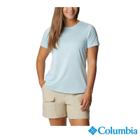 Columbia哥倫比亞 女款-涼感快排短袖上衣-藍色 UAK35110BL / S23