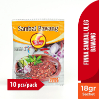 FINNA ULEG SAMBAL BAWANG 18 GR - Sambal Bawang Finna Food 10 pcs pack 18gr Sachet