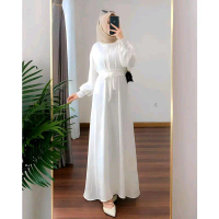 Gamis Kayla - Gamis Variasi Tali Besar Cringkel Airflow Premium