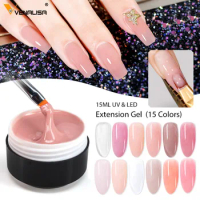 Thick Extension Nail Gel VENALISA 15ml Nail UV LED Gel Nail Cover Pink Camouflage Soak Off Opal Jelly Gel Prolong Nail Salon Use