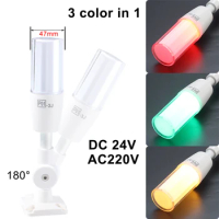 LED Three-Color Signal Indicator Lamp DC24V Smart Fold industrial Warning Light For CNC Machine Sound light Alarm Buzzer AC220V