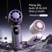 2025 Quạt Mini USB cầm tay có thể sạc lại Màn hình kỹ thuật số 8000mAh Di động có thể gập lại