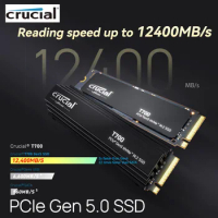 Crucial T700 with Heatsink 1TB 2TB 4T 2280 PCIe 5.0 Up to 12400MB/s NVMe M.2 Internal SSD Solid State Drive For Laptop Desktop
