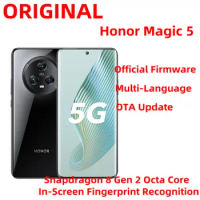 DHL Fast Shipping New Honor Magic 5 5G Mobile Phones 6.73" Snapdragon 8 Gen 2 Octa Core 5100mAh 66W 54MP NFC Smartphone Android