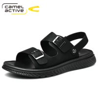 Camel Active 2021 New Summer Shoes Fashion Summer Sandals Style Split Leather Male Sandals Men Shoes Casual Shoes For Man