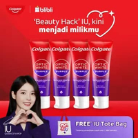 Colgate Optic White Purple Toothpaste [100 g x 4 pcs] + FREE IU Totebag