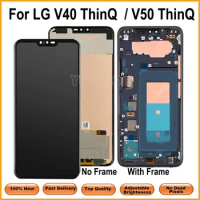 For V50 ThinQ Display LM-V500 LCD Touch Screen For LG V40 ThinQ LCD LM-V405 Display Screen With Frame Replacement Parts