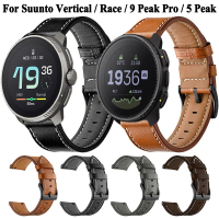 สายนาฬิกาหนัง PU, 22 มม., สำหรับ Suunto Race, สายแนวตั้ง, เข้ากันได้กับ Suunto 9 Peak Pro/5 Peak สร้