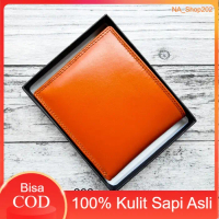 Dompet Pria Full Kulit Tanpa Lapisan Kain Bahan Kulit Sapi Asli Jenis Pull Up - Dompet Kulit Pria -