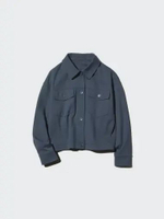 UNIQLO Jaket Rileks Jersey Relax Jacket Denim wanita DARK GRAY S