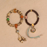 GABA Hand String Tibetan Bodhi Bracelet Zachilam Small Thangka Peaceful &amp; Auspicious Body Protection Ornament Wholesale