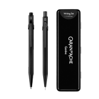 卡達CARAN D'ACHE 時尚黑BLACK CODE 特別版對筆(849原子筆/844自動鉛筆)-M尖/F尖