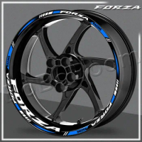 For Honda FORZA 750 350 Forza125/250/350 Motorcycle Wheel Sticker Reflective Stripe Rim Decals Scooter Accessories Waterproof