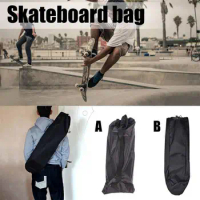 Adjustable Black Longboard Backpack Skateboard Shoulder Bag Dance Board Drift Board Travel Longboard Rucksack Accessories Cover