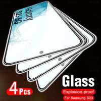 4Pcs Glass For Samsung Galaxy S23+ Tempered Glass On for Samsung S23 FE S 23 Plus S23FE S23Plus SamsungS23 Protective Film Cover