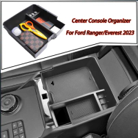 For Ford Ranger Ranger &amp; Ranger Raptor 2024 Electric handbrake Version Center Console Organizer Tray Car Accessories Armrest Box