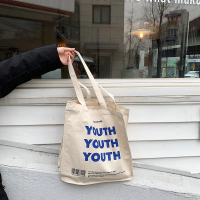 พร้อมส่ง! กระเป๋าผ้าเกาหลี Youth tote T031  ราคา  ส่ง  👜️