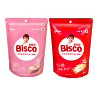 【Glico 格力高】官方直營 Bisco必思可 乳酸菌夾心餅乾 牛奶/草莓-口味任選(6入)