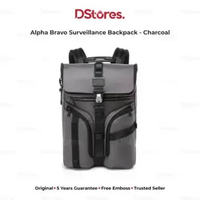 TUMI Alpha Bravo Surveillance Backpack Bag Tas Ransel - Charcoal