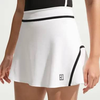 NIKE Women Tennis NKCT Dri-Fit Advantage Skirt HR NVLT Rok Tennis Wanita [II3625-100] A/XS WHITE/BLA