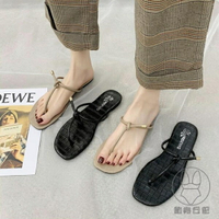 夾腳拖鞋女外穿平底涼拖夏時尚防滑百搭人字拖鞋海邊沙灘鞋【倪醬小鋪】