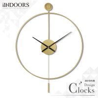 【iINDOORS 英倫家居】Loft 簡約設計時鐘(金色擺鐘 60cm)