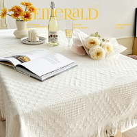 法式ins風白色蕾絲桌布茶幾布日式高級感圓桌布餐桌布臺布