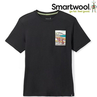 Smartwool 中性款 塗鴉短Tee/美麗諾羊毛短袖T恤 山頂花朵  SW018109 001 黑色