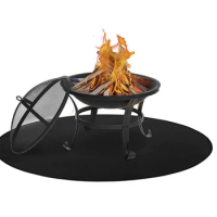 Hot Sale 24 Inch Fire Pit Mat For Solo Stove Mesa - Fireproof Mat For Tabletop, Easy To Clean Oil Resistant Fire Pit Pad