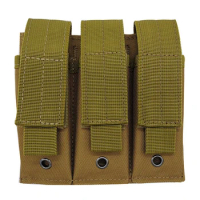 Tactical Military Triple Pistol Magazine Pouch Molle Mag Pouch for 9mm/.40 Calibers Glock S&amp;W M&amp;P,Sig 226/229,Beretta M9,1911