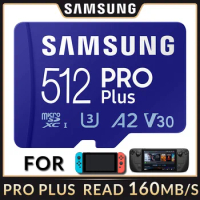 SAMSUNG Micro SD Card EVO/PRO Plus 512GB 256GB 128GB 160MB/s Memory Card for Nintendo Switch Steam Deck ROG Ally Tablet Camera