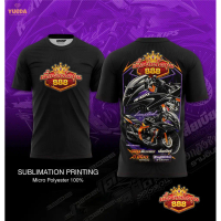 เสื้อพิมพ์ลายมอเตอร์ไซค์ ดีไซน์ Y-Curve 888 สไตล์เท่