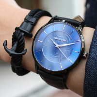 【Relax Time】Classic 經典系列手錶-藍x黑/42mm(RT-88-6M)