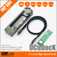 EXP GDC OCuLink GPU Dock PCI-E 4.0 X4 High Speed Mini PC Notebook Laptop External Graphic Video Card Adapter M.2 MKey to OCuLink