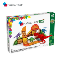 美國 Magna-Tiles® 透光彩色磁力積木-恐龍世界-40片