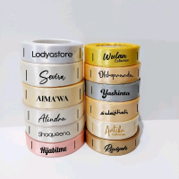 label pita satin custom label baju label pita stempel piring paper stamp sticker top untuk box mini 