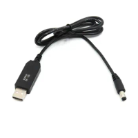 USB 5V to DC 5.5x2.5mm Male Head Step Up Converter Adapter Cable For WiFi Router LED Strip Light And More 12V Devices