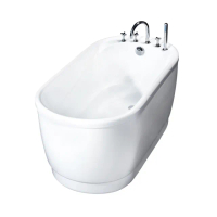 【JTAccord 台灣吉田】1686-120-W 馬卡龍色系、可坐式獨立浴缸(白色款)