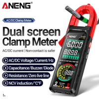 ANENG ST213 Clamp Meter VA Reverse Color Display Screen Multimeter CAT III 6000 Count True RMS Tester DC/AC Voltage Current Tool