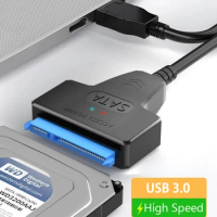 USB 3.0 SATA Up To 6 Gbps 3 Cable Sata To USB 3.0 Adapter Support 2.5 Inch External HDD SSD Hard Drive 22 Pin Sata III Cable