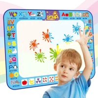 Water Magic Drawing Mat with Pens 100*75cm Painting Board Art Educational Toy Birthday Gift for Kids