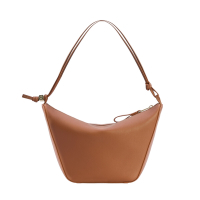 LOEWE 羅威 Mini Hammock Hobo 迷你 經典小牛皮 肩背包 腋下包 吊床包 棕褐色