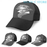 Ludwig van Beethoven Basketball Cap(2) men women Fashion all over print black Unisex adult hat