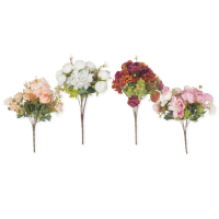 Handbouquet Bunga Artificial Hiasan Dekor Mix Rose Hydrangea Carnation Buket Lamaran Wedding Meja Pe