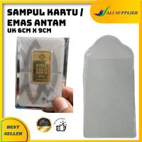 SAMPUL PLASTIK EMAS / PLASTIK MIKA SAMPUL ID CARD ATM SAMPUL KTP / PLASTIK SAMPUL EMAS BATANGAN / PL