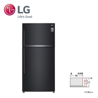 LG樂金 608公升 WiFi 變頻雙門冰箱 夜墨黑  GR-HL600MBN